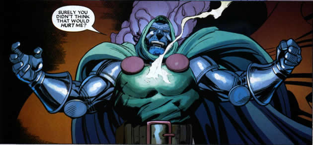 doctor doom shrugs off storm's lighting attack