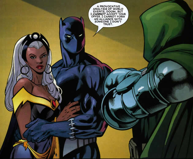 black panther refuses an alliance with doctor doom