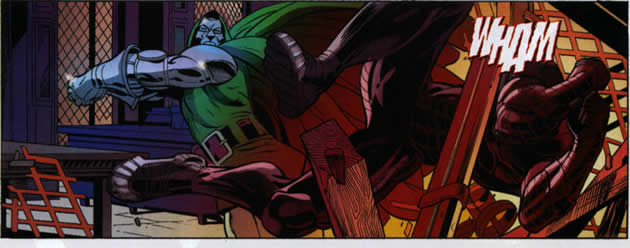 doctor doom is defeating the black panther