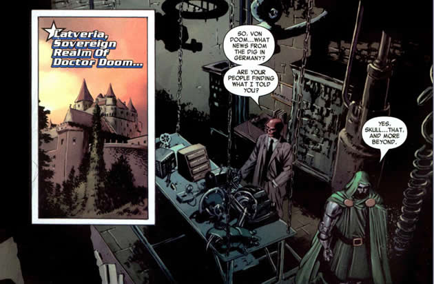 doctor doom and the red skull in latveria