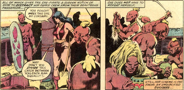 belit tells her crew to divide the spoils