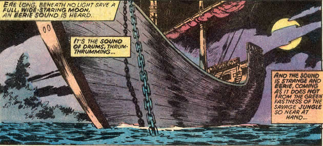 the tigress anchored at night