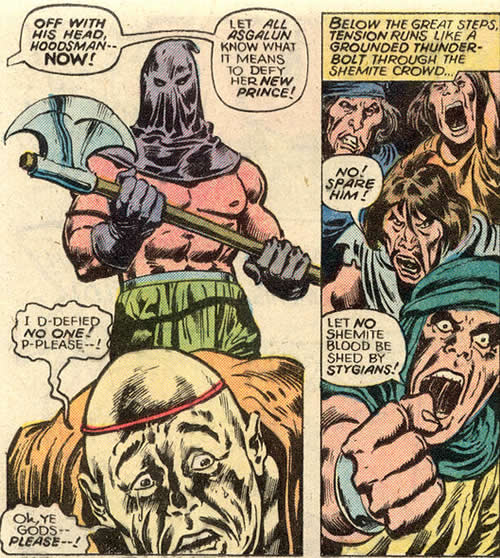 the shemites rush up in an uproar at the impending execution of one of their own