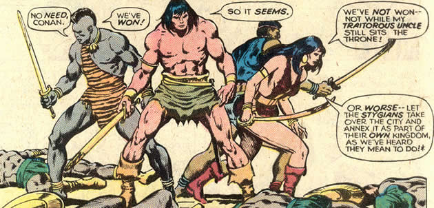 belit, conan, mgora and zula victors against the kushites