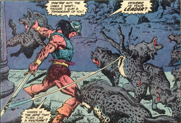 conan slays supernatural hyenas