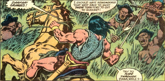 a savage darfari tribe ambushes conan and diana