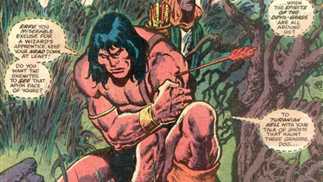 conan takes an arrow to the shoulder