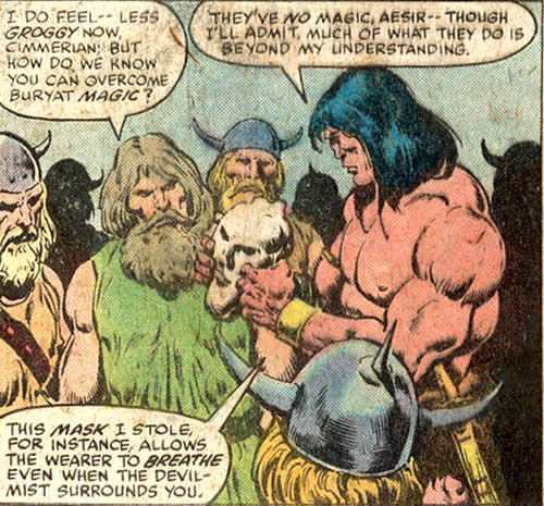 conan informs the aesir about the masks