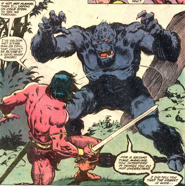 conan faces the forest demon