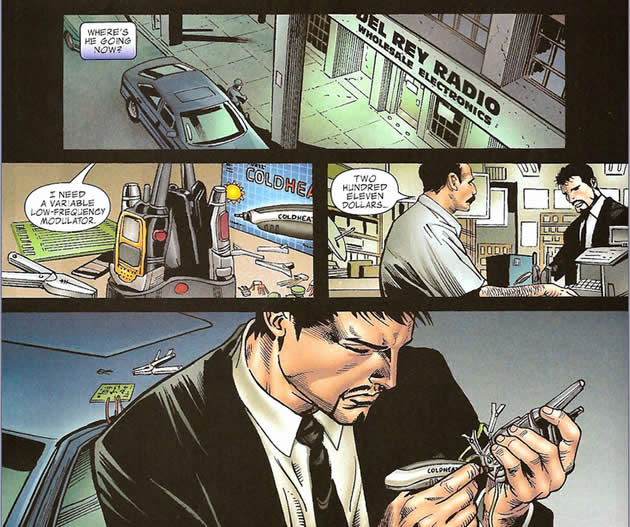 tony stark cobbles together a communicator