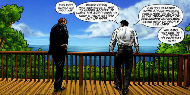 happy hogan and tony stark in a balcony