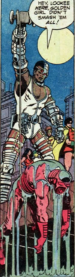 cyborg uses his winch