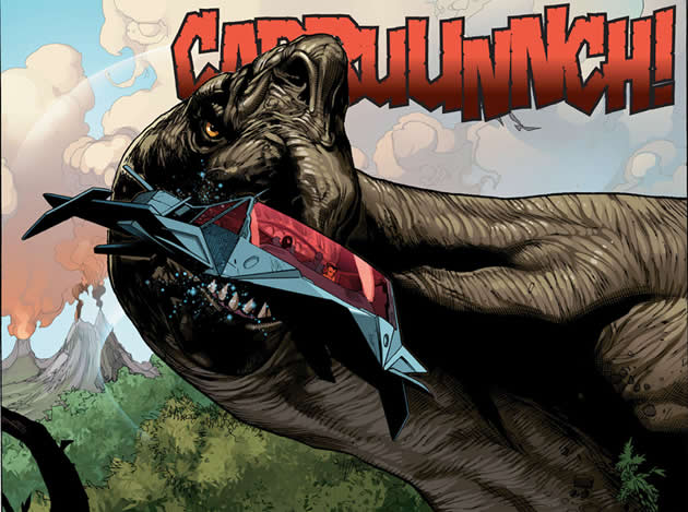 a brachiosaur bites a quinjet in mid flight