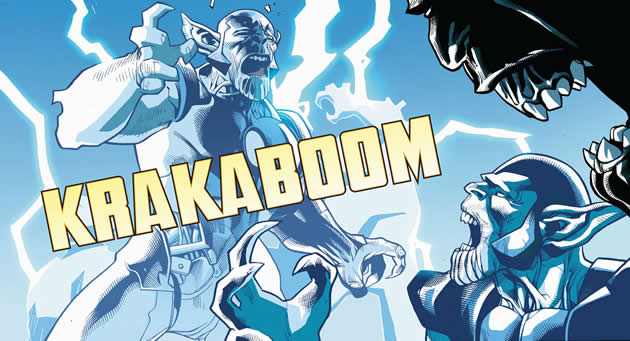 a skrull gets hit by lightning