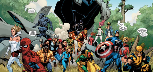 heroes emerge from the skrull ship