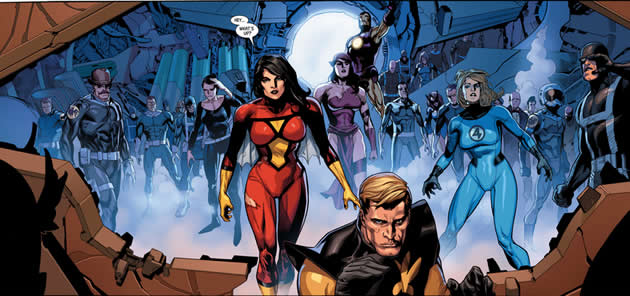 the real heroes emerging from a skrull ship