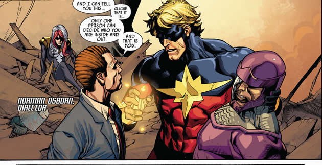 norman osborn talks to skrull captain marvel