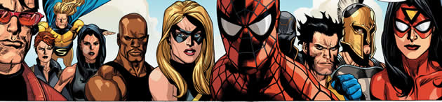 the avengers reacting to the unexpected arrival of the heroes from the skrull ship