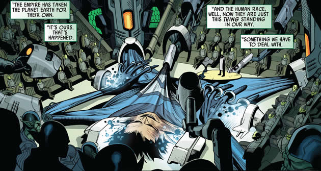 reed richards is being tortured by the skrulls
