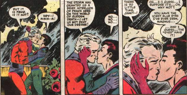 the wasp feels magnetic attraction and magneto gets a date at last