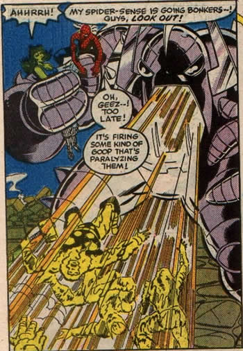 thor is taken out by galactus' robot