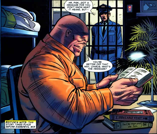 the kingpin enjoying his luxurious prision cell