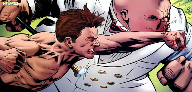 peter parker punches the kingpin