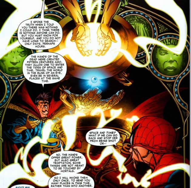doctor strange conjures the hands of the dead
