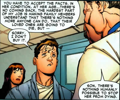 the doctor tells peter that aunt may isn't going to make it