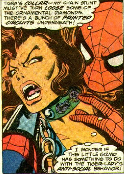 spider-man discovers tigra's mind control collar