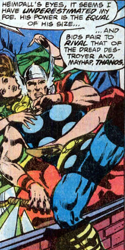 thor falls on a pile of mannekins