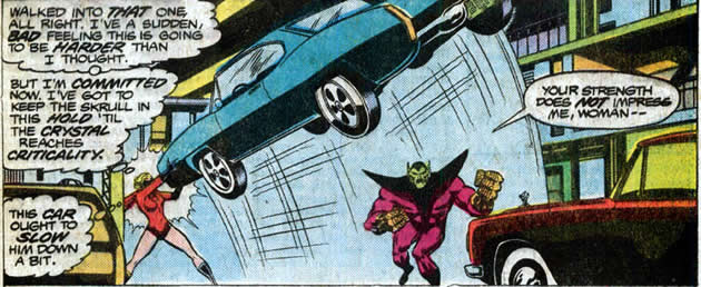 ms. marvel lifts a car