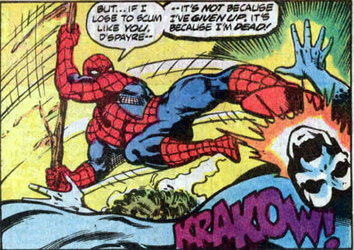spider-man defeats d'spayre