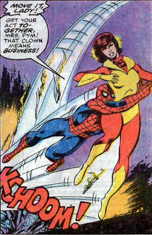 spider-man saving the wasp