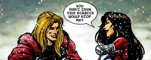 thor and sif talking
