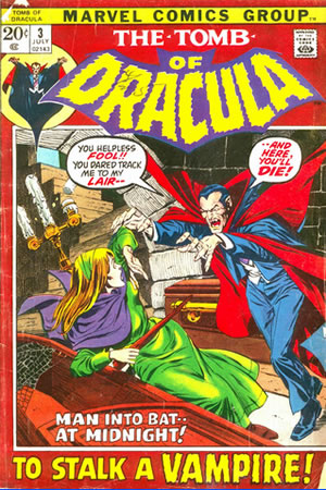 tomb of dracula no. 3 cover