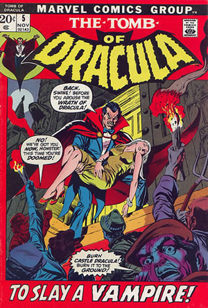 tomb of dracula no. 5 cover