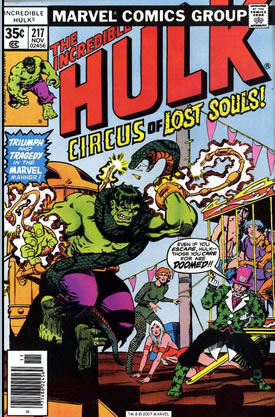 the incredible hulk no. 217 cover