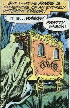 Hulk panel : lonely wagon in the middle of a jungle