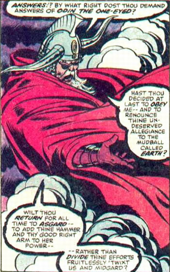 Thor : odin in the clouds