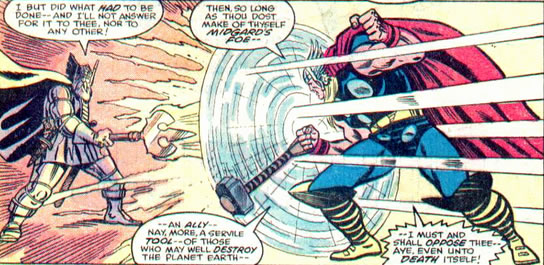 odin fights thor
