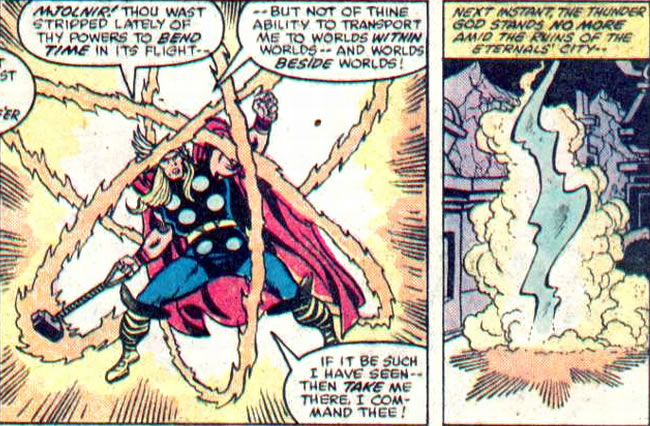 thor teleporting to the eye's location