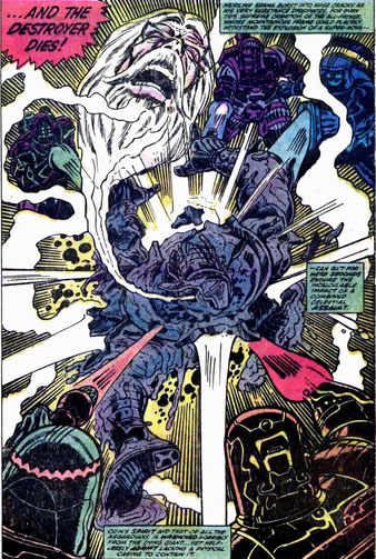 Thor : the celestials blast the destroyer to pieces