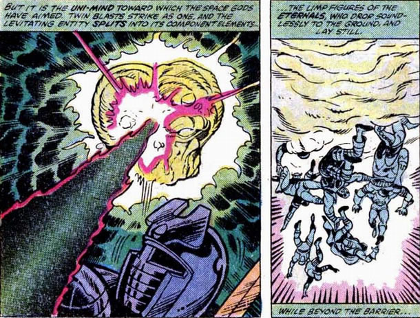 Thor : the unimind is destroyed by the celestials