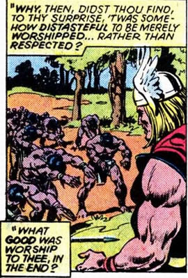 Thor : thor having doubts about being worshipped