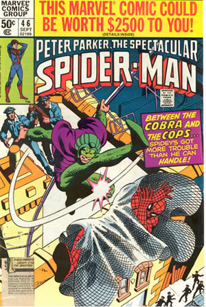 cover of spectacular spider-man 46