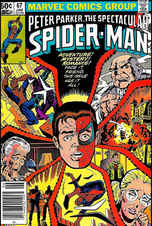 cover of spectacular spider-man 67