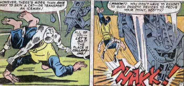 x-men : beast carries iceman