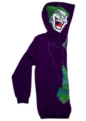 Batman Joker All View Men's Zip Hooded Sweatshirt