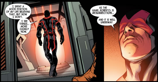 Cyclops talking about a mysterious resurrection